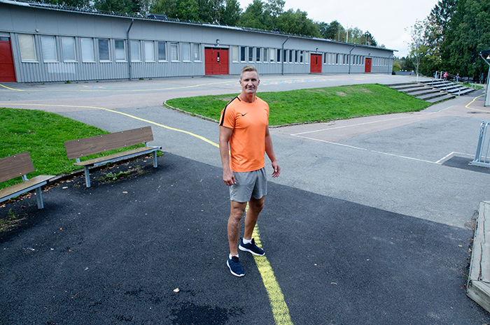 Jonas Almén är idrottslärare på Solbackeskolan i Bergsjön.